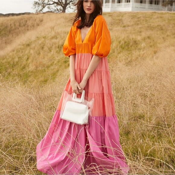 Staud x Revolve Meadow Maxi Tiered Dress, NWT, Size M - Picture 16 of 16